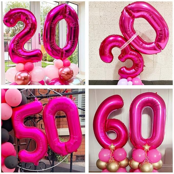 Hot Pink 11 Balloon Numbers, 40 Inch 11th Birthday Balloon Foil Mylar Number 11 - Image 6