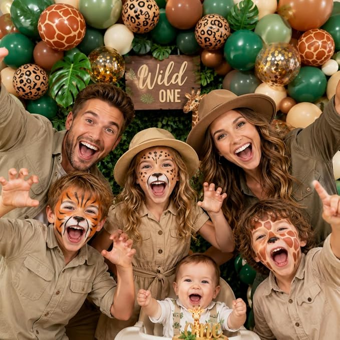 Jungle Safari Balloons Arch Garland Kit 166Pcs - Image 7