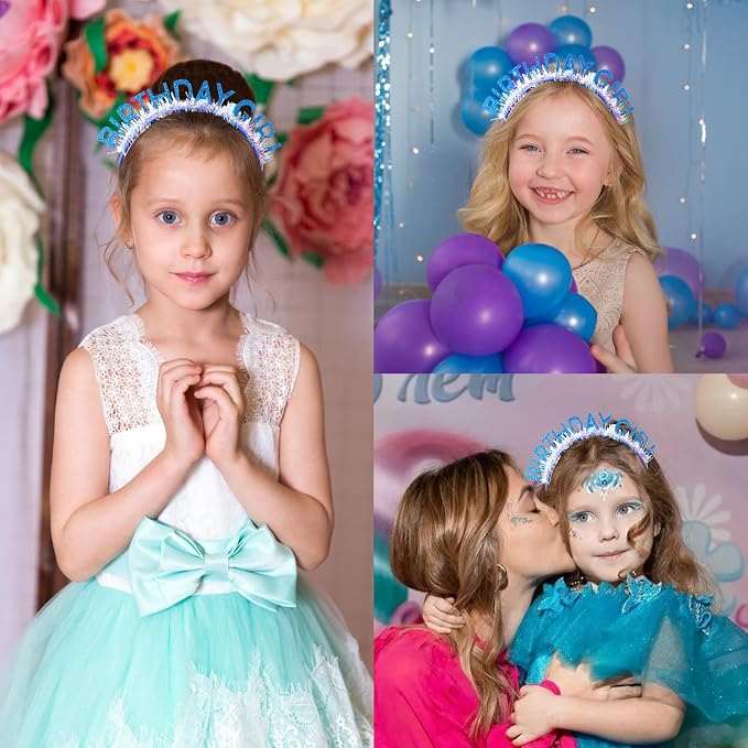 CIEHER Birthday Girl Headband Birthday Crown - Image 3