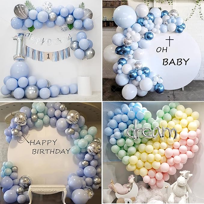 5 inch Pastel Blue Party Balloons - Image 6