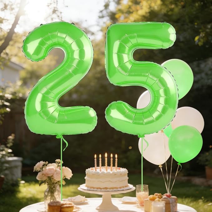 40 Inch Number 25 Balloons for 25th Birthday Party Decorations, 0-100 Fruit - Image 3