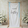 Tingjoo 27 × 78 Inch Happy Birthday Fabric Banner Long Birthday Party by Tingjoo