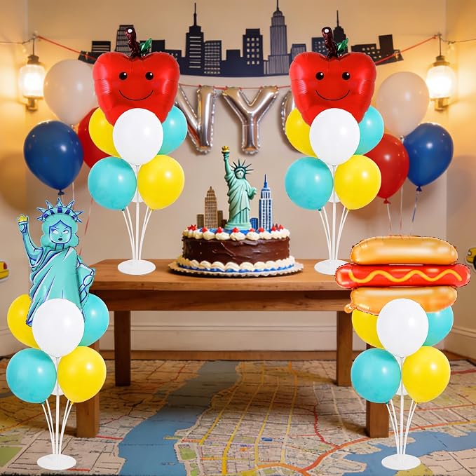 4 Sets New York Party Decorations Balloons Stand Kit - Image 4