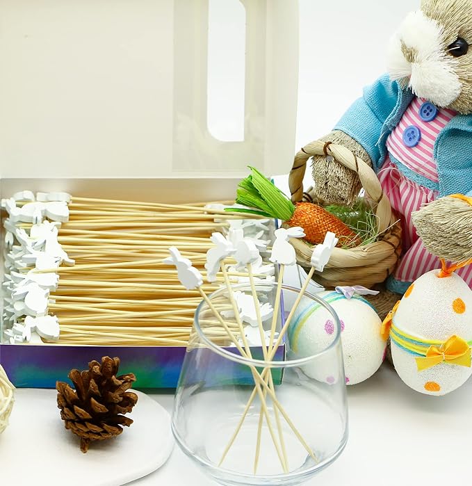 Easter Rabbit Cocktail Picks Fruit Dessert Sticks Sandwich Food Toothpicks - Image 4