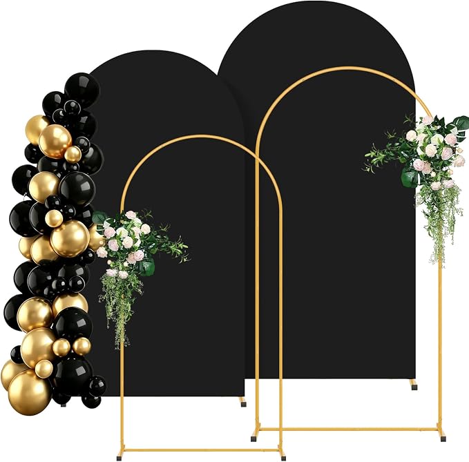 2 Pack Arch Backdrop Stand and Cover Set, Balloon Arch Stand | Metal Background by Unknown