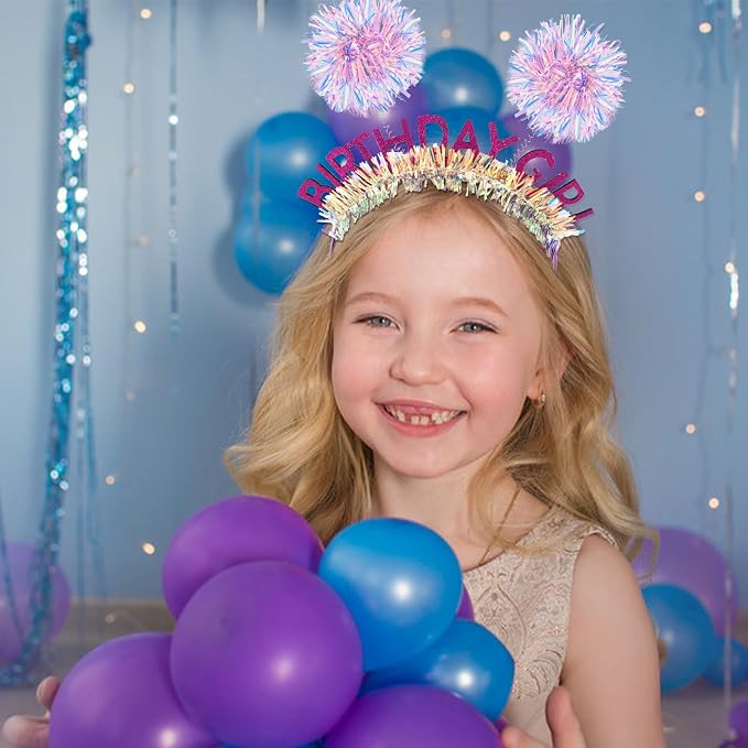 CIEHER Birthday Girl Headband Birthday Crown - Image 2