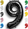 Black Number Balloon 9 Mylar Foil Balloons 16 inch Small by Unknown