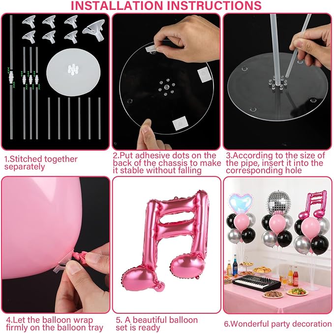 4 Sets Music Party Balloons Stand Kit - Image 3