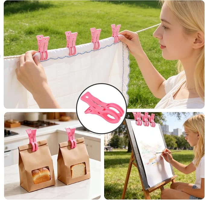 10 Pack Pink Balloon Arch Clips, 3 1/2 x 1 x 1 4/5 Inch balloon arch clamps - Image 3