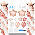 Gejoy 110 Pcs Champagne Rose Gold Balloons Column Stand Kit Adjustable Tower by Gejoy