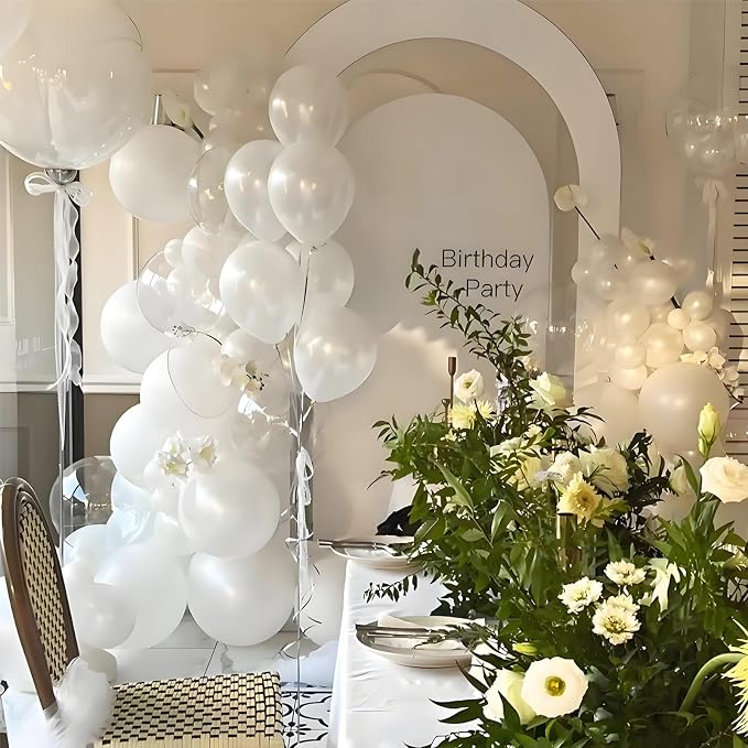 110pcs Pearl White Balloon 12 inch, Pearl white Latex Balloons - Image 7
