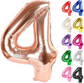 Rose Gold Number 4 Balloon 40 Inch by IWERP