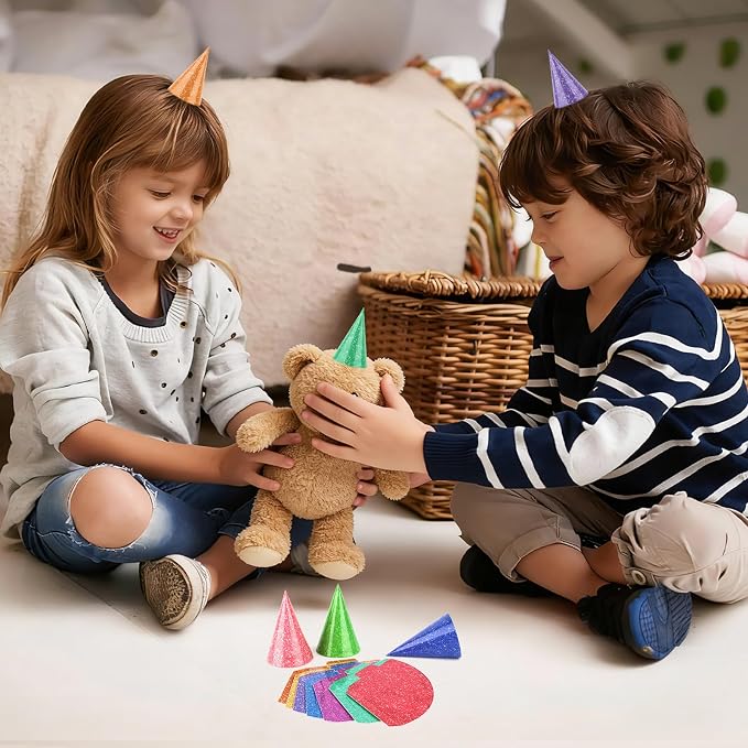 10 Pcs Mini Birthday Hats for Stuffed Animals Paper Cone Tiny Party Hats for - Image 8
