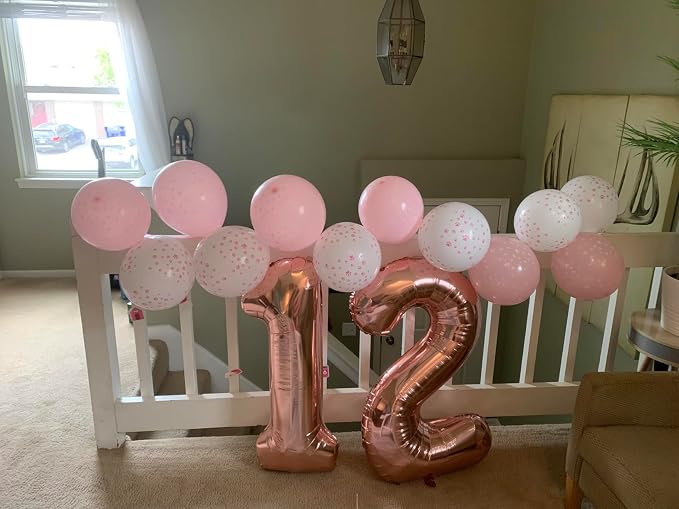 40 Inch Number 21 Balloon for 21th Year Old Birthday Decorations, Rose Gold | - Image 3