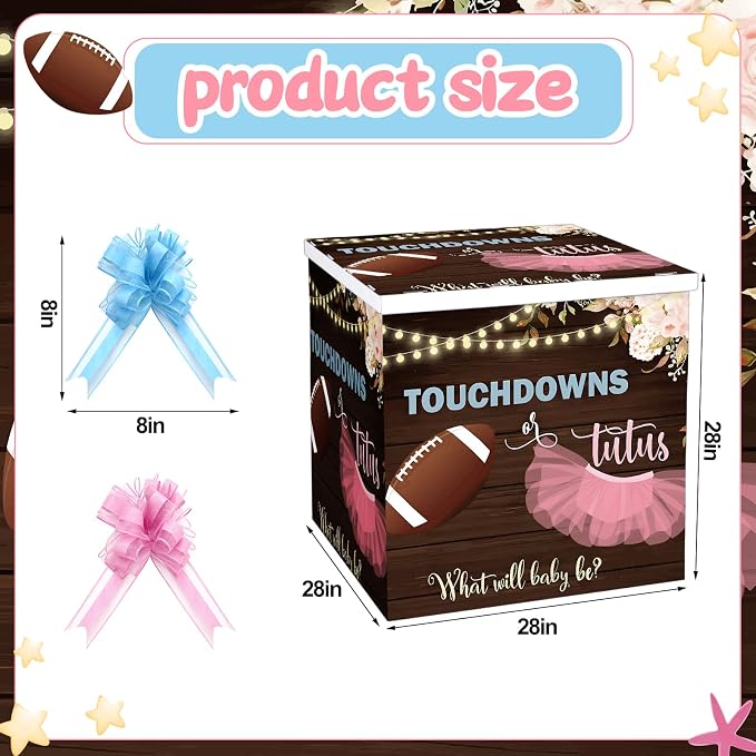 AmazingSpark 28in Giant Gender Reveal Gift Box - Image 2