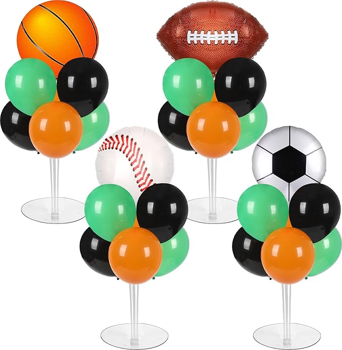 4 Sets Sports Party Balloons Stand Kit by Naozinebi