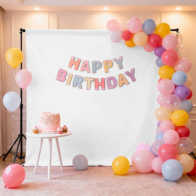 White Photography Backdrop for Photoshoot, Fabric 6x9ft | Polyester Studio - Image 3
