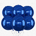 6Pcs Navy Blue Round Foil Balloons, Giant 4D Round Ball Balloons, 22 Inch by Adorely