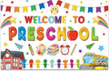 Welcome to Preschool Backdrop Banner First Day of School Party Decorations | by Unknown