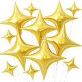 Gold Star Balloons, 26Inch and 10Inch Gold Quadrangle Helium Balloon by Adorely