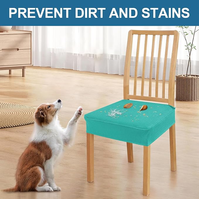 Smiry Waterproof Seat Covers for Dining Room Chairs, No Rear Covers | Stretch - Image 7