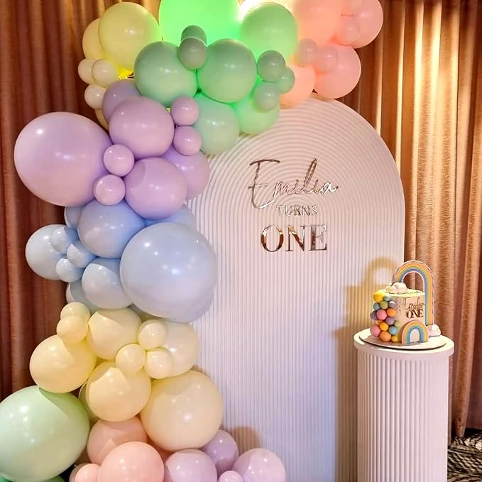 Pastel Balloons, 12 Inch 35PCS Light Pink Blue Yellow White Latex Balloon - Image 5
