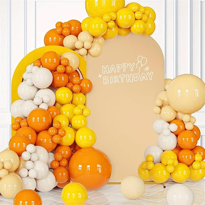 SoarDream Arch Backdrop Cover Khaki Spandex Fitted 5FT Wedding Arch Covers Balloon Round Top Chiara Arch Backdrop Fabric for Bridal Shower Wedding Birthday Party Stage Decoations