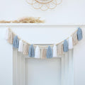 DCJHFJ Boho Blue Tassel Garland Wall Hanging by DCJHFJ