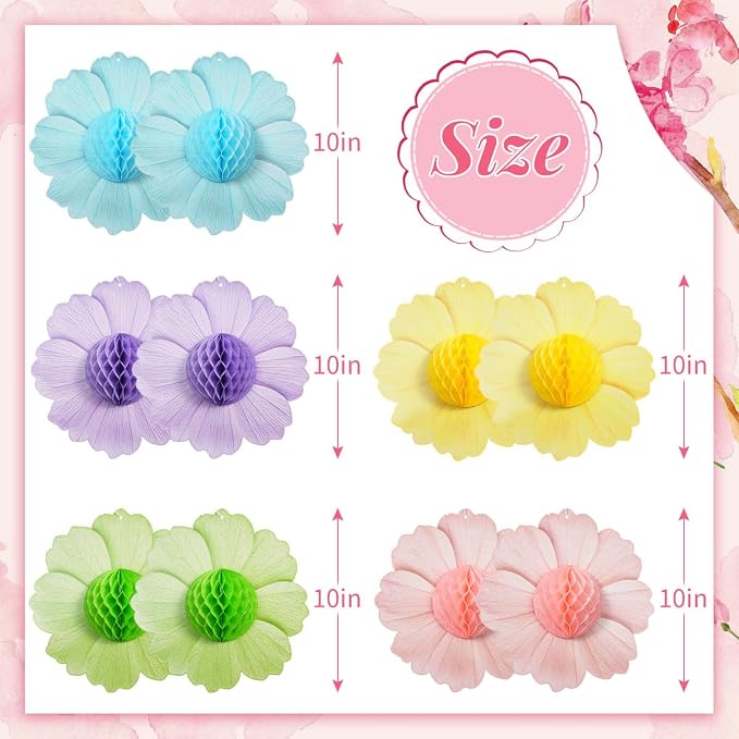zilue Pastel Party Decorations Paper Flowers Decorations - Image 2