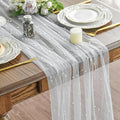 Artoid Mode 10PCS Pearl Gauze Table Runner 120 Inch 10FT, Seasonal Sheer Dining by ArtoidMode