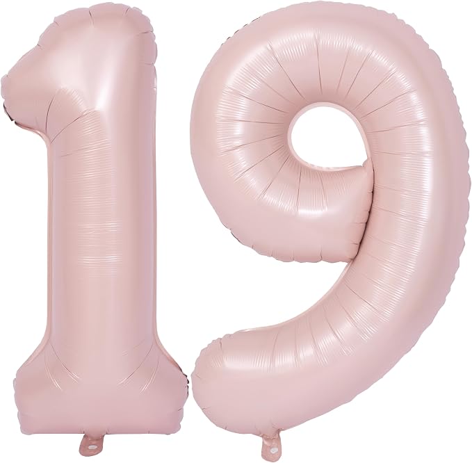 40 In Matte Pink Number Balloons Helium Foil Mylar Balloon Party Digital 19 | by Exquisitehighqualitypartydecorationstomeetyoureveryneed%EF%BC%81