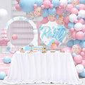 QueenDream White Tablecloth 60x102 Inch Rectangular Sequin Tablecloth for Baby Shower Wedding Banquets or Restaurants