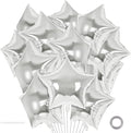 20 Pcs Star Balloons, 18 Inch Silver Star Foil Balloons, Stars Shaped Balloon by YOTHORN