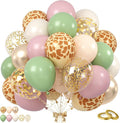 Sage Green and Pink Balloons, 12 Inch Dusty Pink Champagne Gold Apricot Balloon by BIAPIAN