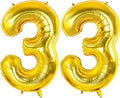 Number 33 Balloons for 33rd Birthday Party Decorations, 0-100 Large No.33 for by Joycard