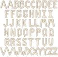 52 Pcs Cream Letter Balloons, 16 Inch Foil Alphabet Letter Balloons, Letter A-Z by YOTHORN