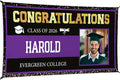 Graduation Banner, Custom Class of 2026 Image Graduation Banner Backdrop by MySignCenter