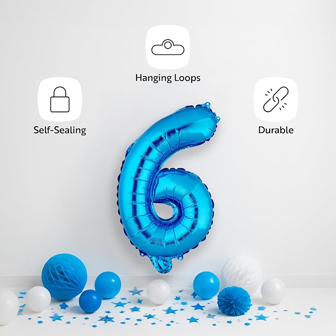 Restaurantware-Balloonify 16 Inch Number Balloon, 1 Digital Party Balloon - Image 4
