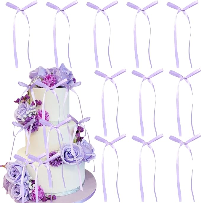 Ephlyn 30Pcs Bow Cupcake Toppers Valentine's Bowknot Ribbons Coquette Bow High by Ephlyn