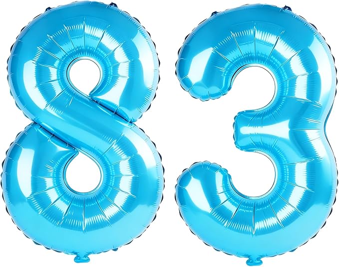 40 Inch Number 83 Balloons for 83rd Birthday Party Decorations, 0-100 Jewelry by FOBELEC