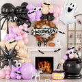 Halloween Balloon Arch Garland Kit, Explosion Star Ghost Foil Balloons by OTLGEUA