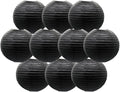 Black Paper Lanterns Hanging Chinese Round Lanterns by BARTHEW