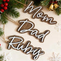 3Pcs Personalized Christmas Stocking Name Tags Custom Wooden Stocking Name Tag Customized Letters Tags Custom Xmas Stockings Hanging Tag Gifts for Christmas Stockings