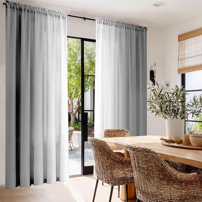 Grey and Grayish White Curtains - Image 7