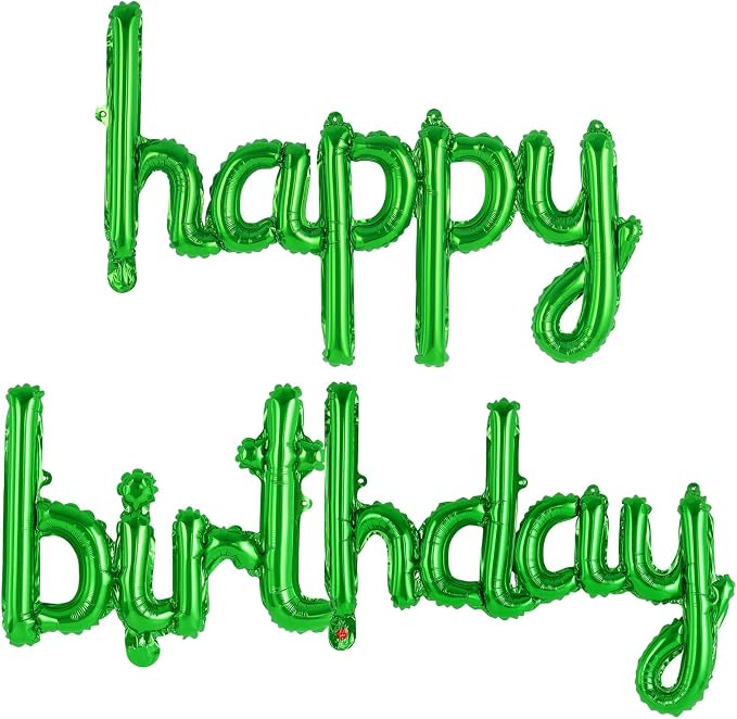 Happy Birthday Balloons Banner Foil Letters Balloons Connected, Personalized by TOTAFAM