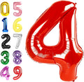 Number Balloons 40 Inch Red 3 Balloon by Argthjy