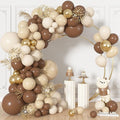 164Pcs Brown and Gold Balloons Garland Arch Kit Different Sizes | 18 12 10 5 by OUDDYLIFE