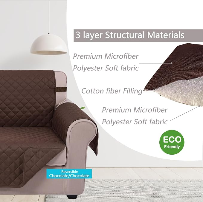 U-NICE HOME Large Sofa Cover Reversible Couch Cover - Image 4