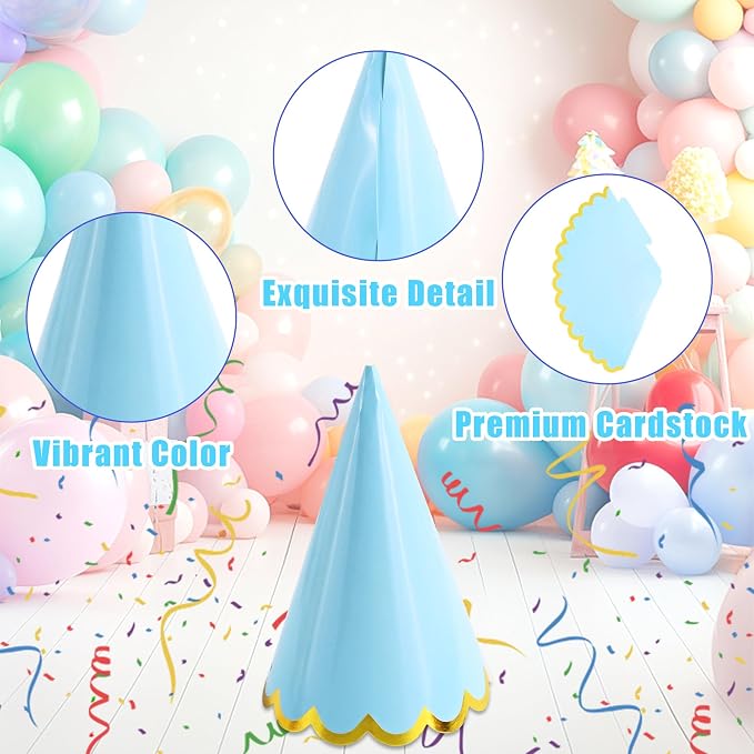 CANREVEL 24 PCS Pastel Party Hats - Image 6