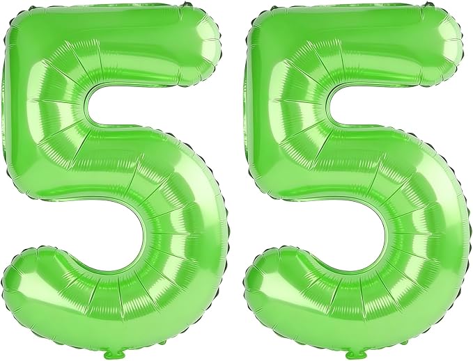 40 Inch Number 55 Balloons for 55th Birthday Party Decorations, 0-100 Fruit by FOBELEC
